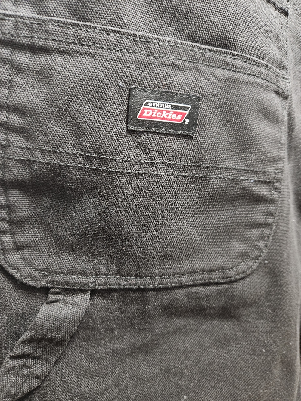 Genuine Dickies Duck Canvas Logger Pants Black Double Knee Carpenter 36x30 - Picture 5 of 9